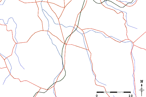 Roads and rivers close to Yuzawa