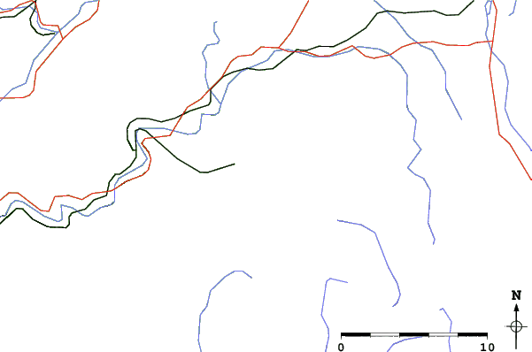 Roads and rivers close to Zuberec/Janovky